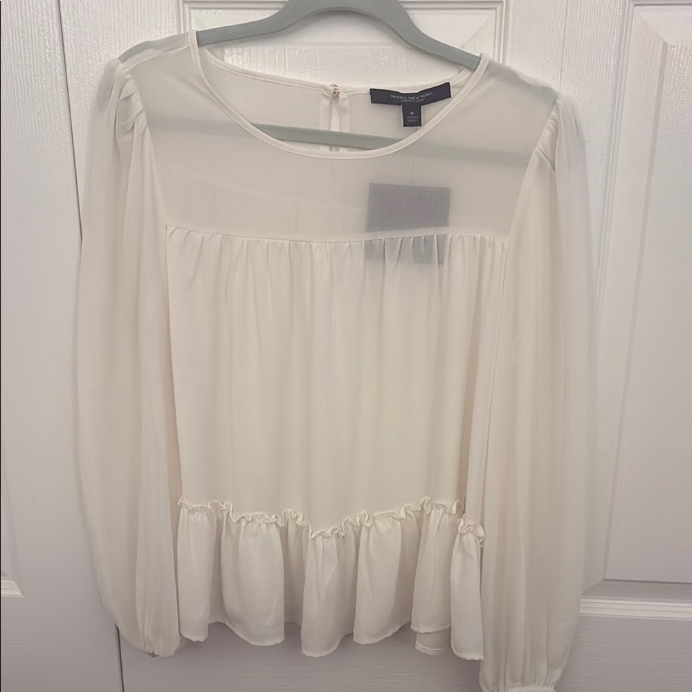 Chic Sheer White Blouse